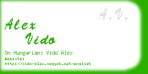 alex vido business card